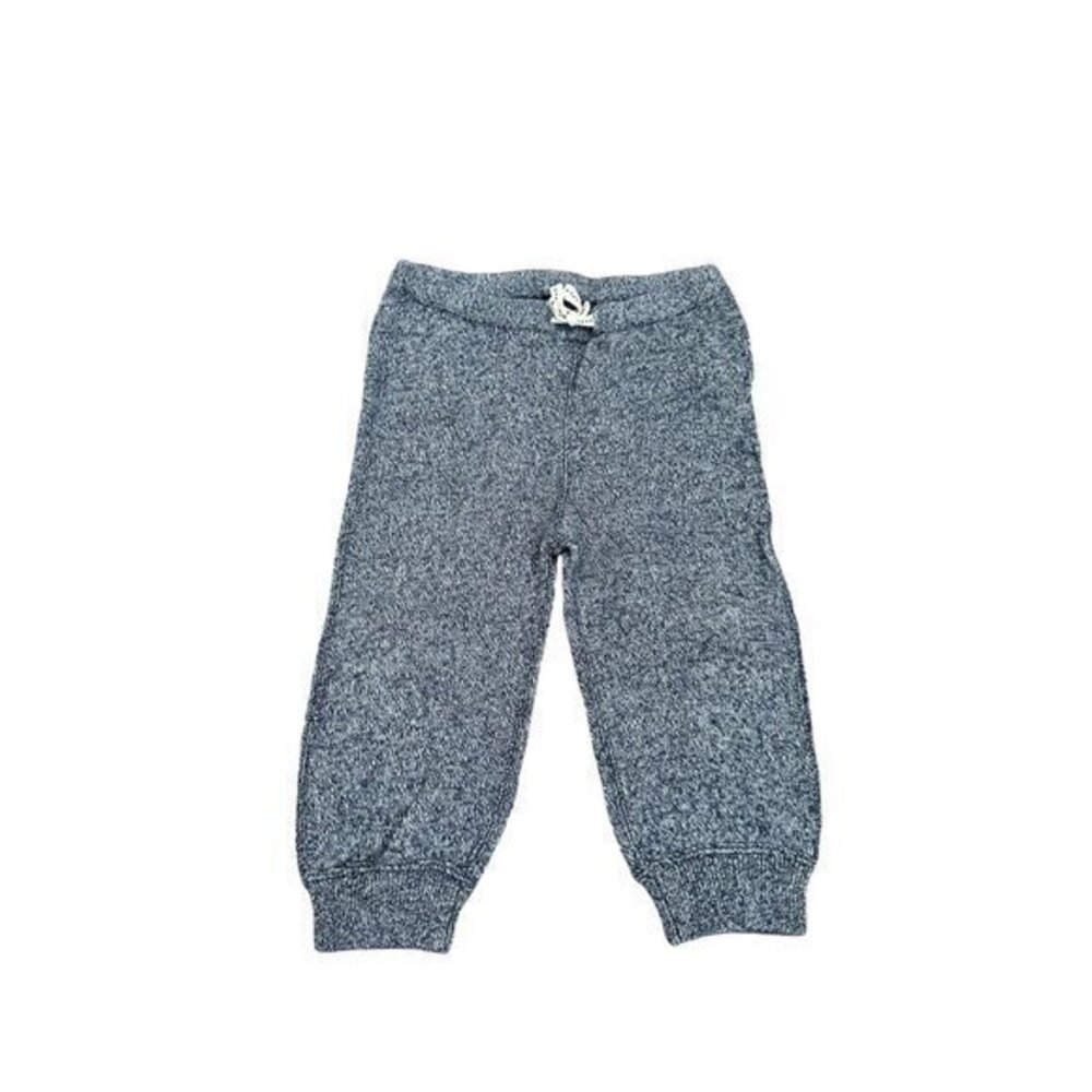 BabyGap Baby Knit Jogger Pants 12-18 Months Gray Heather Cotton Blend Elastic Wa
